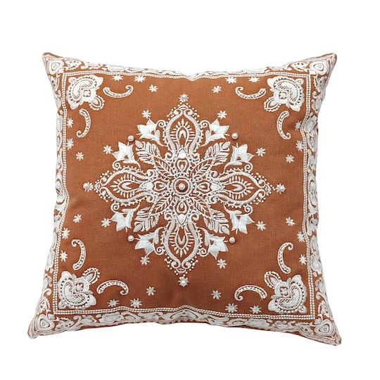 Ashland; 17.5" Terra Cotta Bandana Pillow by Ashland®; Category:Into the West; Image:1